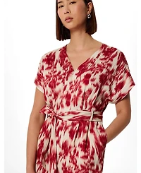 Whistles Women's Blurred Floral Tie Jumpsuit
