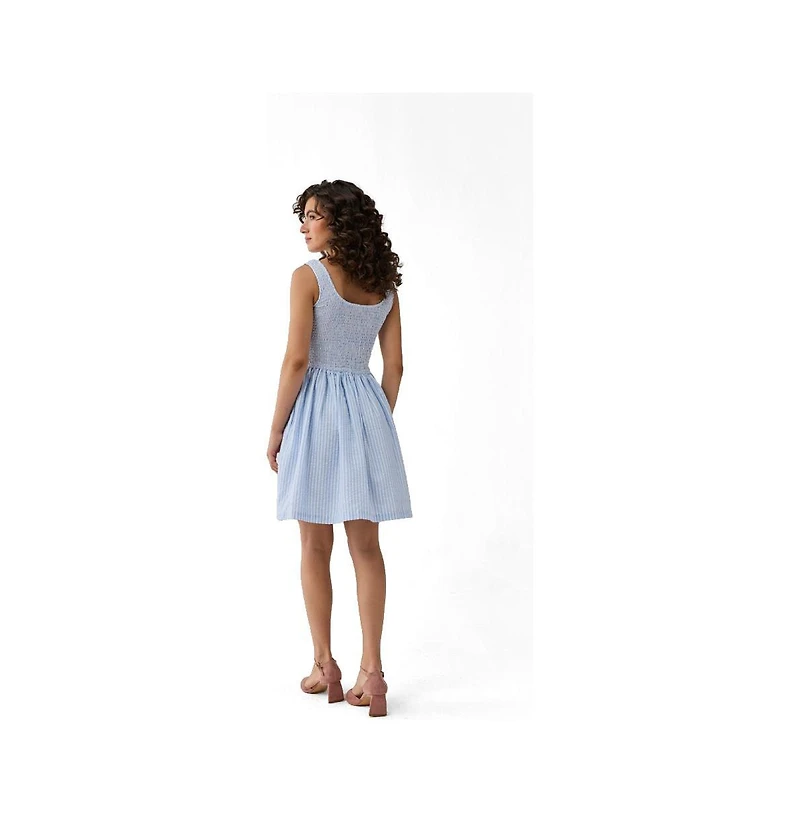 Reistor Women's Smocked Tencel Short Dress