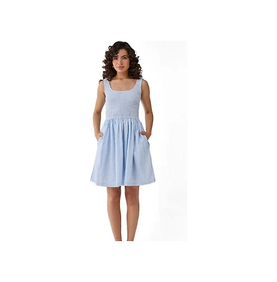 Reistor Women's Smocked Tencel Short Dress