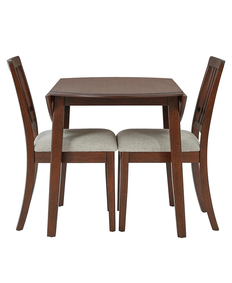 Streamdale Furniture 2-Person Folding Wood Dining Set with 2 Chairs