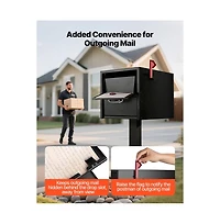 Sugift Post Mount Mailbox Anti-Pry and Anti-Theft Mailboxes for Outside Heavy Duty Lockable Mail