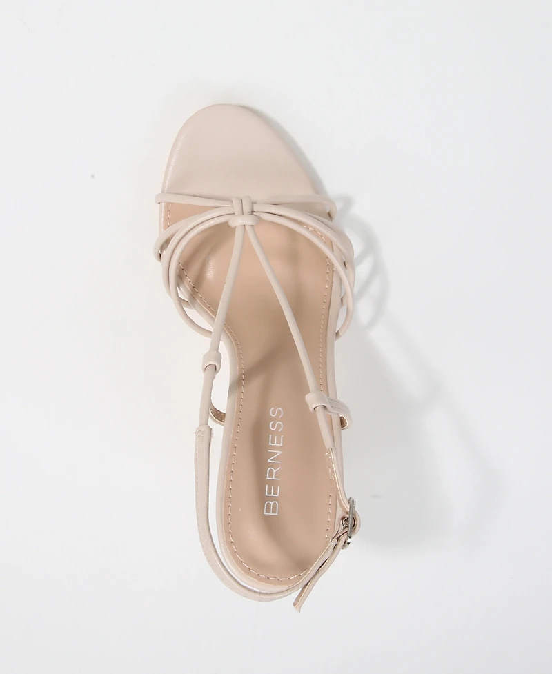 Berness Women's Kataleya Knotted Strappy Stiletto Heeled Sandals