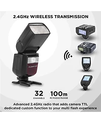 Flashpoint Zoom Li-on Iii R2 Ttl On Camera Flash for Canon, 76ws 2.4GHz 1/8000s Hss Speedlight with Quick Manual-ttl Switch, 1.5s Recycle Time,