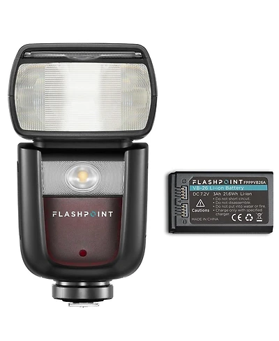 Flashpoint Zoom Li-on Iii R2 Ttl On Camera Flash for Canon, 76ws 2.4GHz 1/8000s Hss Speedlight with Quick Manual-ttl Switch, 1.5s Recycle Time,