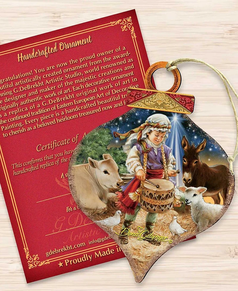 Designocracy Little Drummer Boy Holiday Ornament