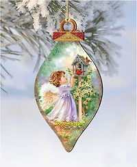 Designocracy Angels Are Near Holiday Ornament