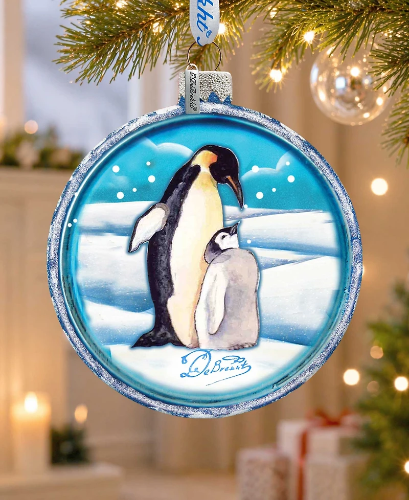 G.DeBrekht Penguin Pals Cut Ball Holiday Ornament