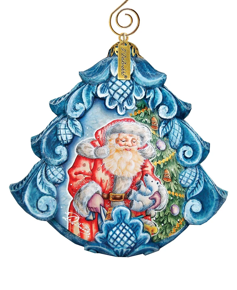G.DeBrekht Hand Painted Gift Giving Pleasure Scenic Ornament