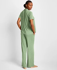 State of Day Women's Fluid Knit Notched Pajama Set, Exclusively at Macy's