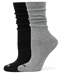 Hue Women's Sport Scrunch Crew Socks, 2-Pack