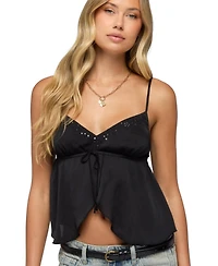 Edikted Women's Liby Spilt Front Babydoll Top