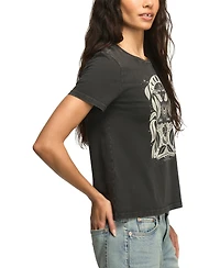 Lucky Brand Women's Moon Flower Classic Crewneck Top