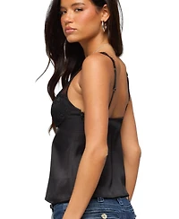 Edikted Women's Vikkey Lacey Satin Effect Tank Top