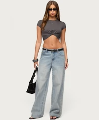 Edikted Women's Sephey Twisted Cropped T Shirt