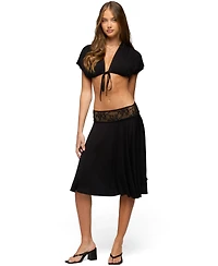 Edikted Women's Winonah Crochet Waist Midi Skirt
