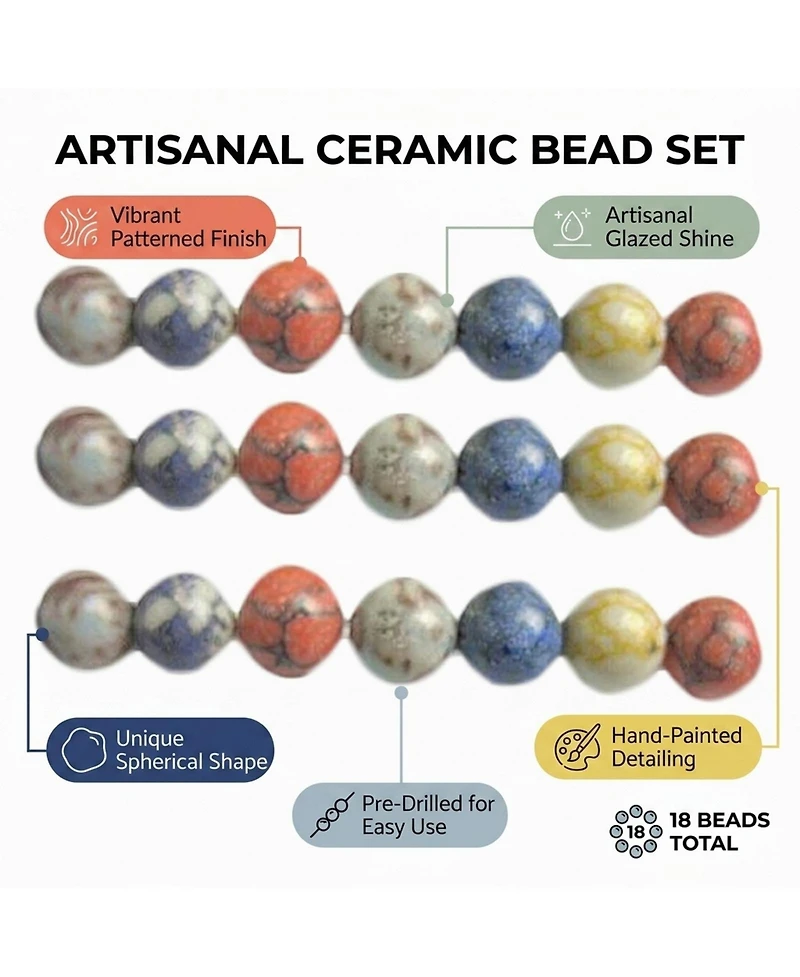Sevorley 120Piece Set 6mm Stone Round Loose Beads for Diy Jewelry