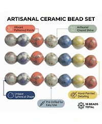Sevorley 120Piece Set 6mm Stone Round Loose Beads for Diy Jewelry
