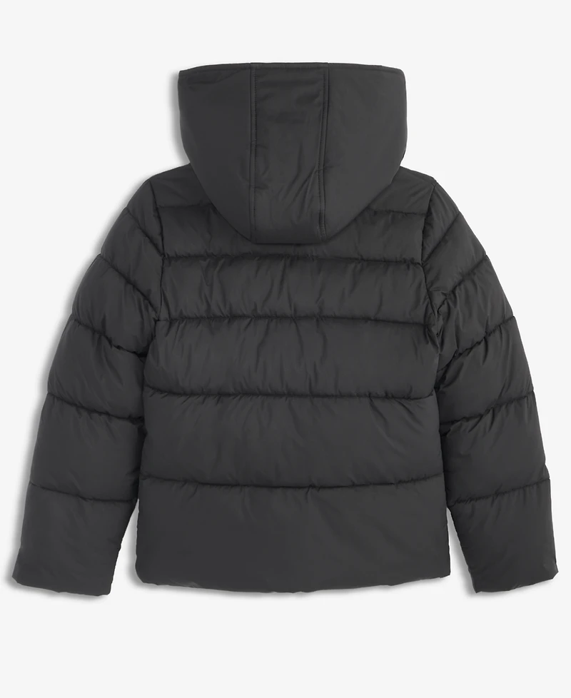 S Rothschild & Co Girls' Xs-xl Faux-Sherpa-Vestee Hooded Puffer Coat
