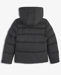 S Rothschild & Co Girls' Xs-xl Faux-Sherpa-Vestee Hooded Puffer Coat