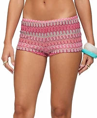 Edikted Women's Megan Zigzag Crochet Micro Shorts