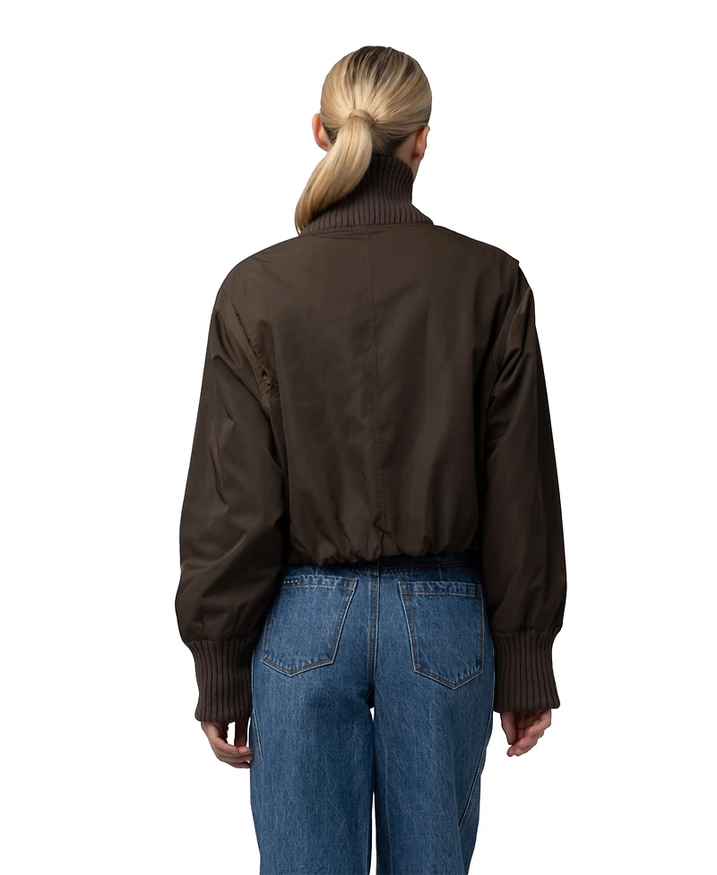 Blank Nyc Women's Ribbed Shawl Collar Jacket