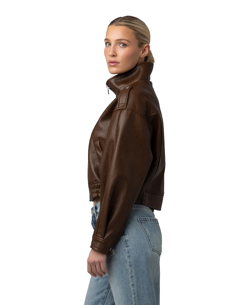 Blank Nyc Women's High Mock Collar Jacket