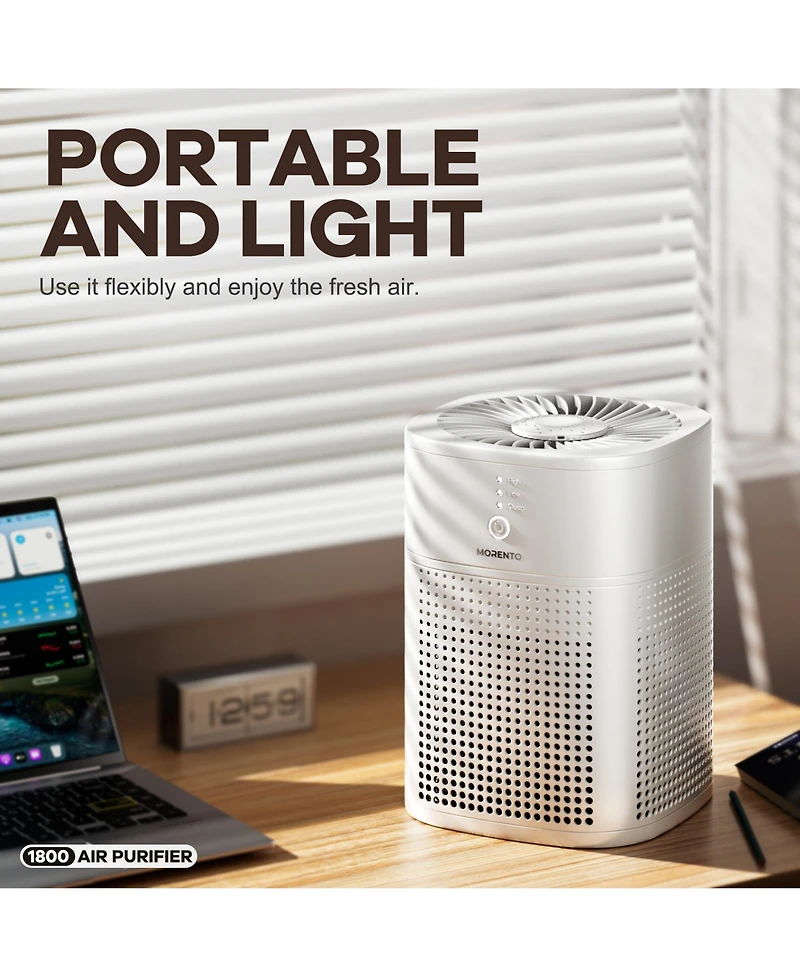 Heatdaz Hepa Air Purifier with Essential Oil Diffuser for Bedroom, Up to 108 Sqft 2 Pack