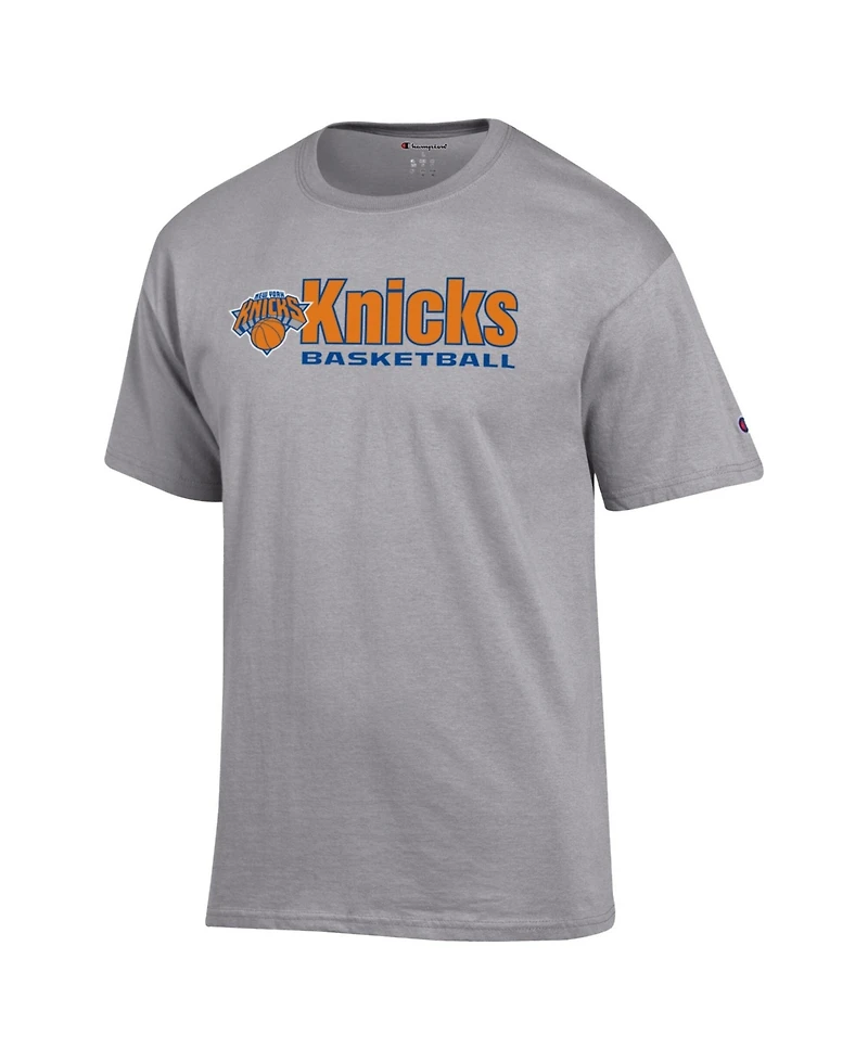 Champion Men's Gray New York Knicks Jersey T-Shirt