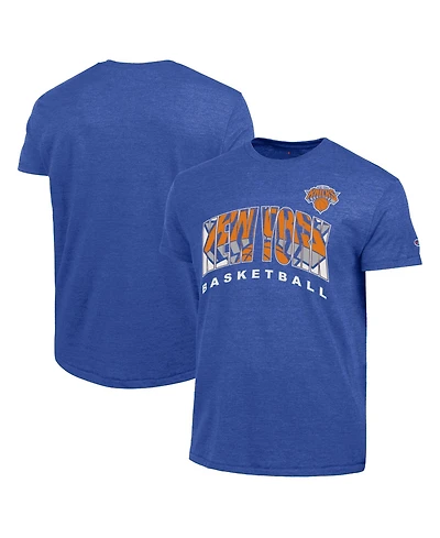 Champion Men's Royal New York Knicks Arch Logo Tri-Blend T-Shirt