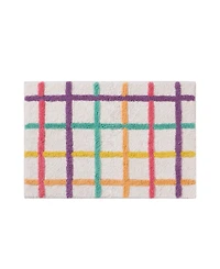 Hallmark Chromatic Grid Cotton Rich Bath Rug, 20" x 30"