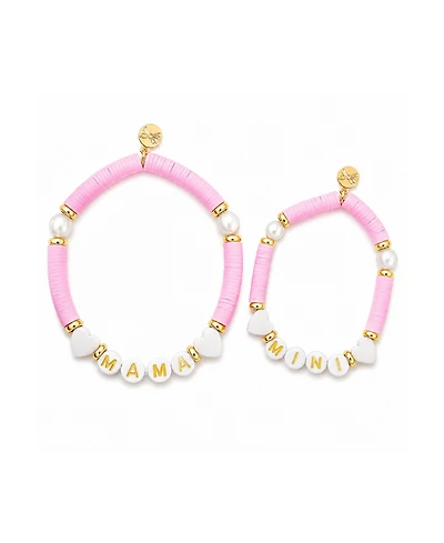 Bits & Bows Girls Pink Mama and Mini Bracelet Gift Set