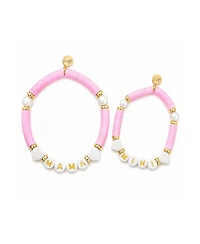 Bits & Bows Girls Pink Mama and Mini Bracelet Gift Set
