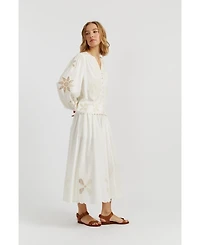 Chinti & Parker Women's Linen-Blend Broderie Blouse