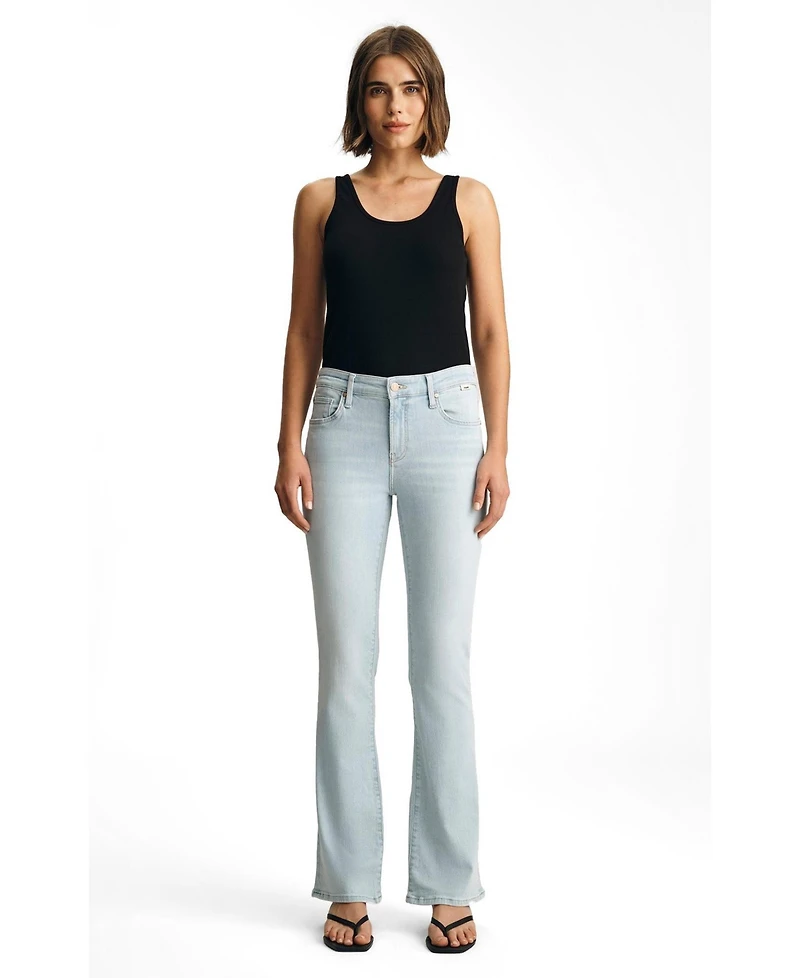 Mavi Jeans Women's Molly Mid Rise Bootcut Bleached Flex Blue