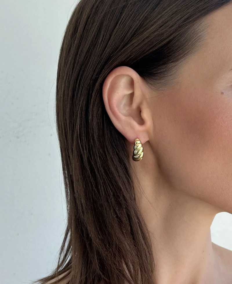 Adornia Gold Chunky 3-Piece Hoop Earring Set
