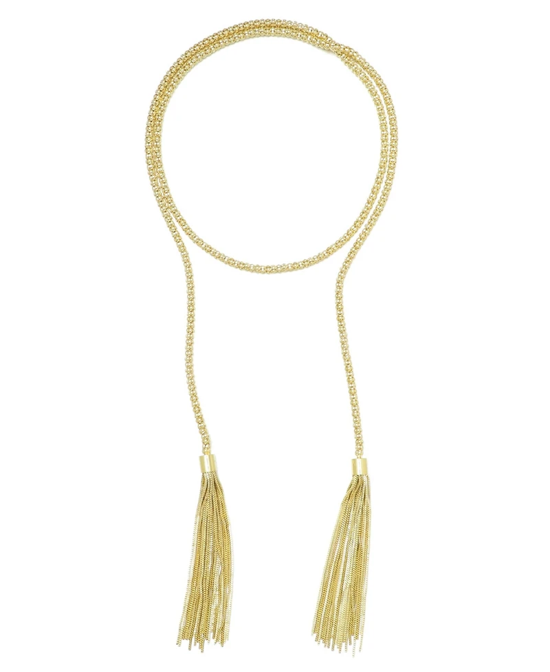 Adornia Gold Tassel Wrap Necklace