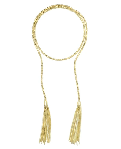 Adornia Gold Tassel Wrap Necklace