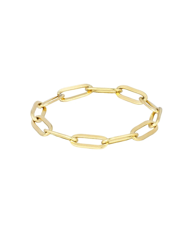 Adornia Tarnish Resistant Gold Flexible Paperclip Link Ring