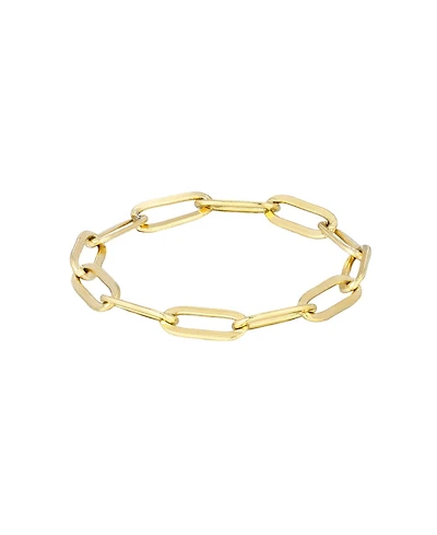 Adornia Tarnish Resistant Gold Flexible Paperclip Link Ring