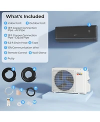 Costway 9100BTU Wifi Enabled Mini Split Ac 20.5 SEER2115V Inverter Air Conditioner