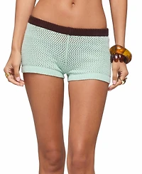Edikted Women's Loli Contrast Waist Knit Shorts