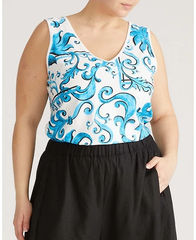 Universal Standard Women's Plus Double V Tank