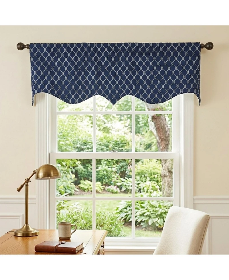 Rlf Home 100percentage Cotton Marine Rope Regal With Lining Rod Pocket Window Valance