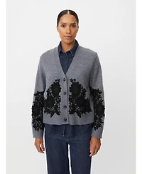 Masai Copenhagen Women's Maleviane Floral Applique Cardigan