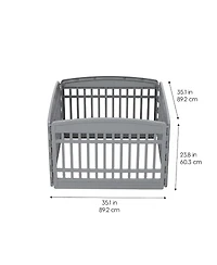 Iris Usa Exercise Pet Playpen Plastic 4 Panel Gate with Door for Dogs