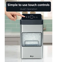Orgo The Nugget Countertop Ice Maker, Makes 33 lbs. in 24 hours, Nugget Shaped Ice In 2 Sizes, Stainless Steel Ice Maker, Includes Scoop