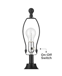 Franklin Iron Works Kaly Rustic Table Lamps Set of 2 with Round Risers 26" High Oil Rubbed with Usb Charging Port Drum Shade for Living Room