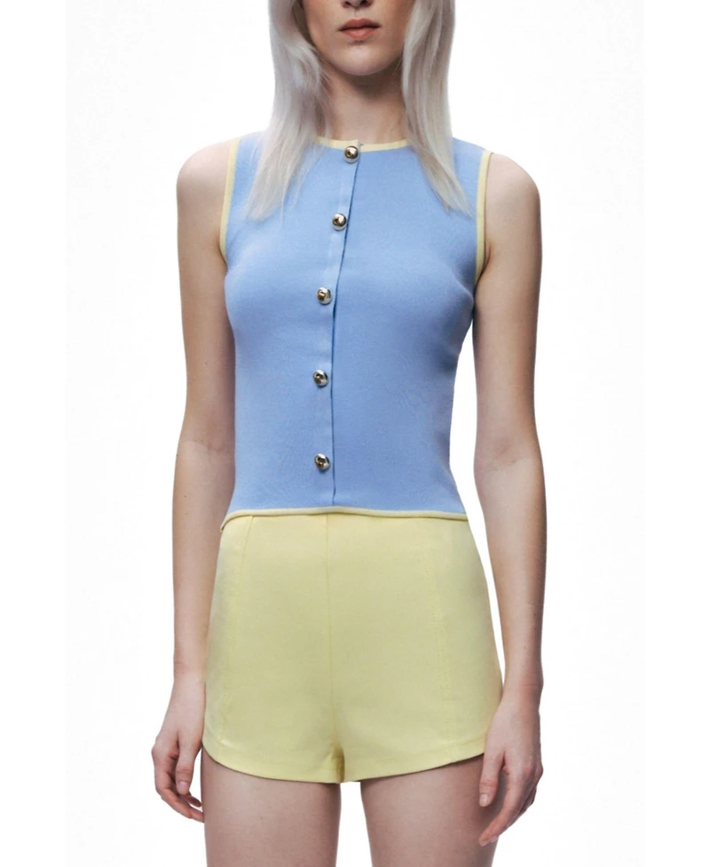 Nocturne Women's Button-Embellished Knit Top