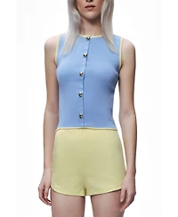 Nocturne Women's Button-Embellished Knit Top