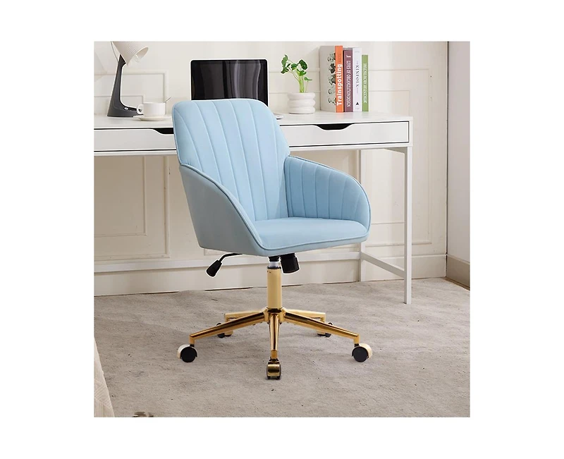 sumyeg Adjustable Office Chair Swivel Backrest Seat with Metal Base